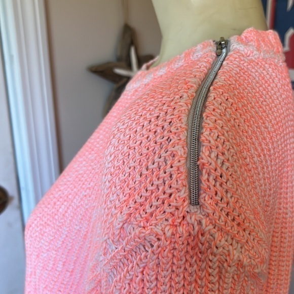 gaastra Cotton Knit Peachy/Pink White Crew Neck Sweater Size S - Picture 7 of 12